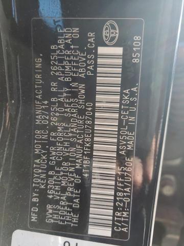 Photo 10 from auction – 2014 TOYOTA CAMRY L with VIN 4T1BF1FK8EU787040