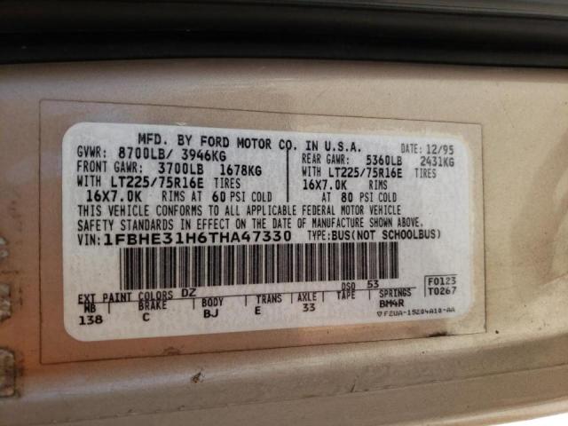Photo 10 from auction – 1996 FORD ECONOLINE with VIN 1FBHE31H6THA47330