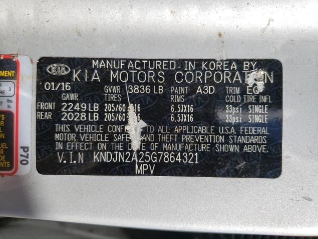 Photo 10 from auction – 2016 KIA SOUL with VIN KNDJN2A25G7864321