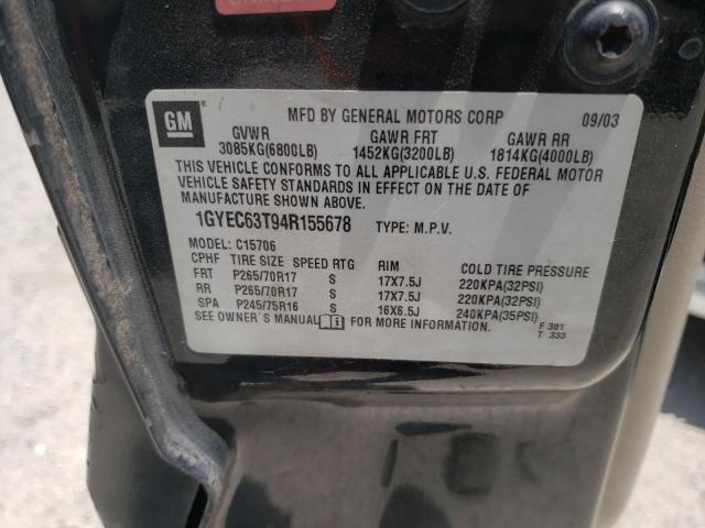 Photo 10 from auction – 2004 CADILLAC ESCALADE L with VIN 1GYEC63T94R155678