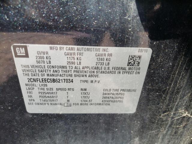 Photo 10 from auction – 2011 CHEVROLET EQUINOX LT with VIN 2CNFLEEC5B6217034