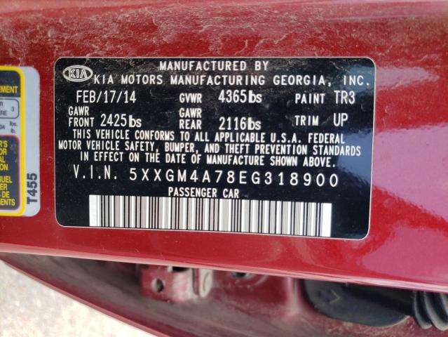 Photo 10 from auction – 2014 KIA OPTIMA LX with VIN 5XXGM4A78EG318900