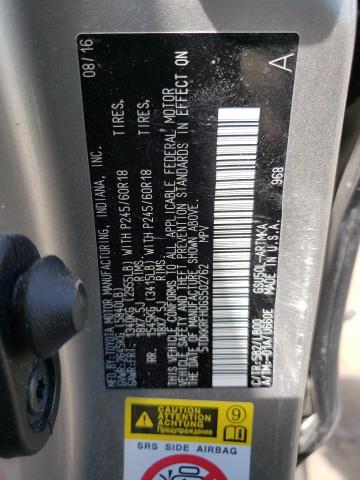 Photo 10 from auction – 2016 TOYOTA HIGHLANDER with VIN 5TDKKRFH0GS502762