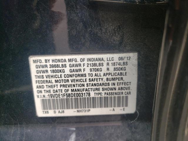 Photo 10 from auction – 2013 ACURA ILX 20 PRE with VIN 19VDE1F58DE003178