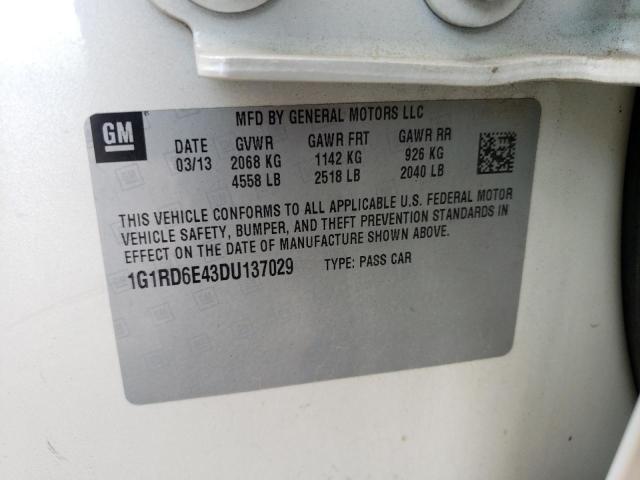 Photo 10 from auction – 2013 CHEVROLET VOLT with VIN 1G1RD6E43DU137029