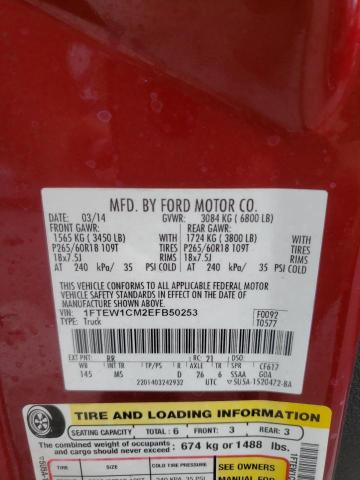 Photo 10 from auction – 2014 FORD F150 SUPER with VIN 1FTEW1CM2EFB50253