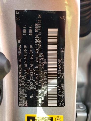 Photo 10 from auction – 2017 TOYOTA HIGHLANDER with VIN 5TDJZRFH1HS521085