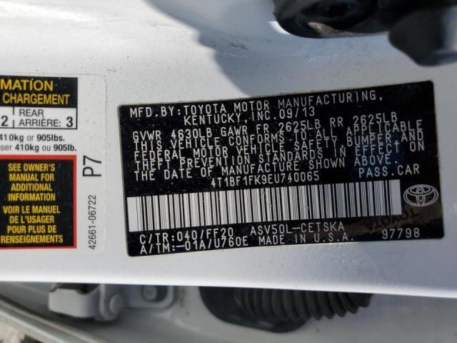 Photo 10 from auction – 2014 TOYOTA CAMRY L with VIN 4T1BF1FK9EU740065