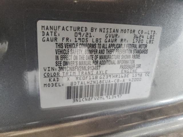 Photo 10 from auction – 2021 NISSAN VERSA SR with VIN 3N1CN8FV2ML913497