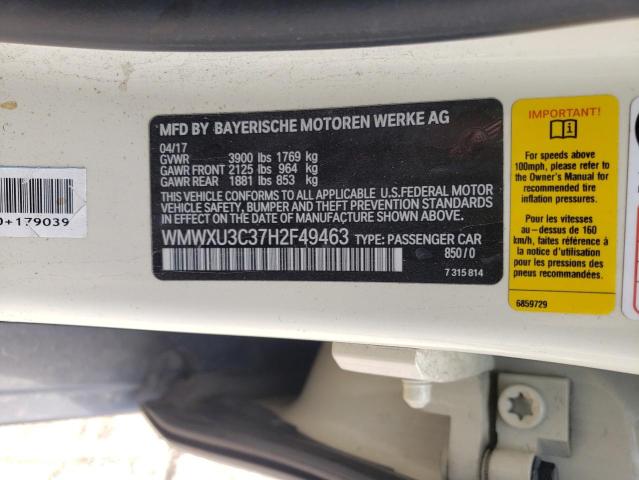 Photo 10 from auction – 2017 MINI COOPER S with VIN WMWXU3C37H2F49463