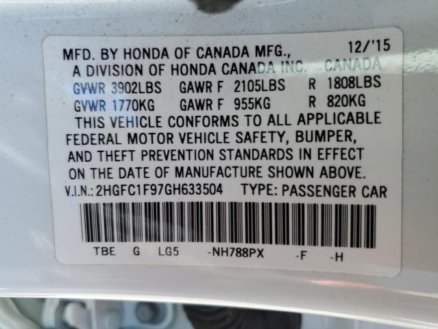 Photo 10 from auction – 2016 HONDA CIVIC TOUR with VIN 2HGFC1F97GH633504