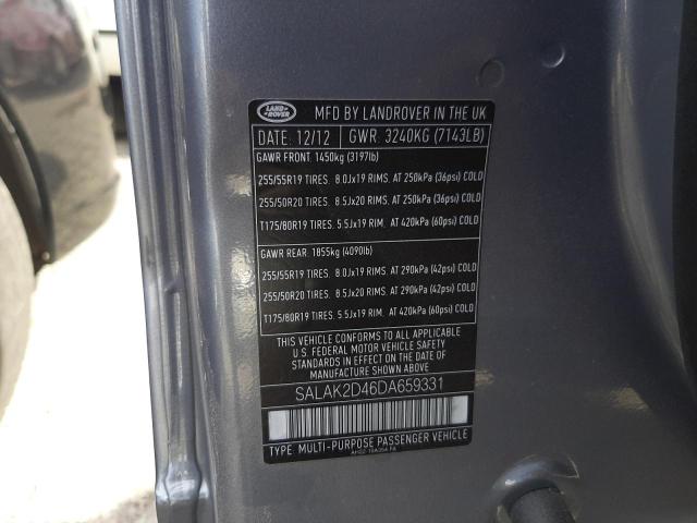 Photo 10 from auction – 2013 LAND ROVER LR4 HSE LU with VIN SALAK2D46DA659331