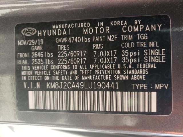 Photo 10 from auction – 2020 HYUNDAI TUCSON SE with VIN KM8J2CA49LU190441