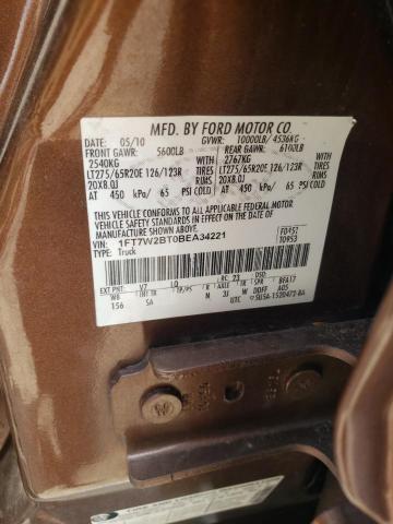 Photo 10 from auction – 2011 FORD F250 SUPER with VIN 1FT7W2BT0BEA34221