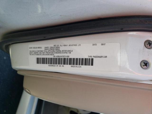 Photo 10 from auction – 2008 SUBARU LEGACY 2.5 with VIN 4S3BL616787211009