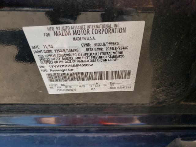 Photo 10 from auction – 2011 MAZDA 6 I with VIN 1YVHZ8BH6B5M05662