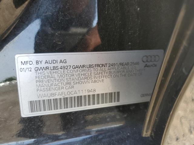Photo 10 from auction – 2012 AUDI A4 PREMIUM with VIN WAUBFAFL0CA111948