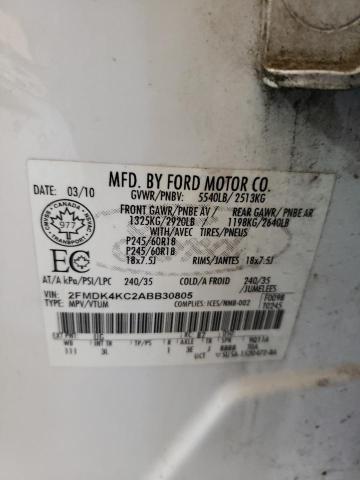 Photo 10 from auction – 2010 FORD EDGE LIMIT with VIN 2FMDK4KC2ABB30805