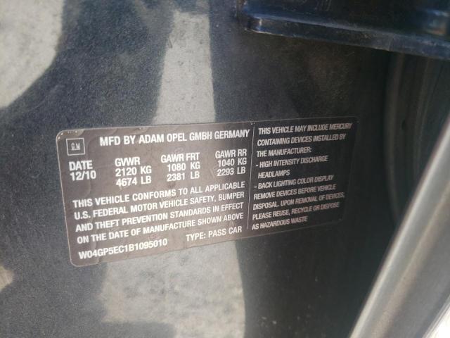 Photo 10 from auction – 2011 BUICK REGAL with VIN W04GP5EC1B1095010