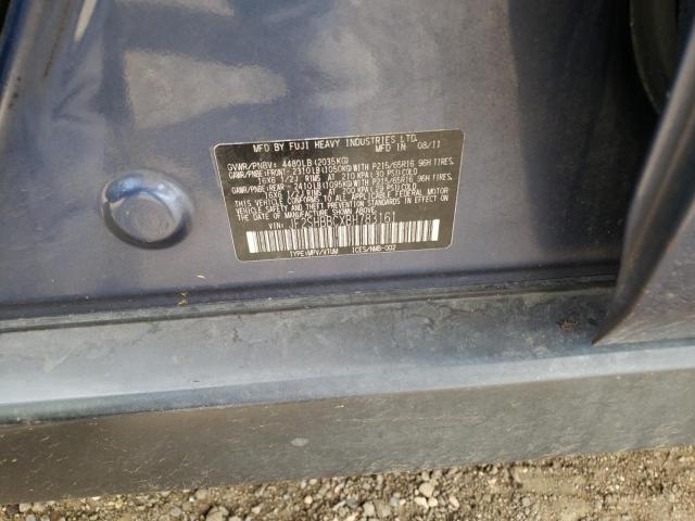 Photo 10 from auction – 2011 SUBARU FORESTER 2 with VIN JF2SHBBCXBH783161