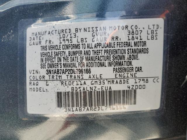 Photo 10 from auction – 2013 NISSAN SENTRA with VIN 3N1AB7AP2DL796166