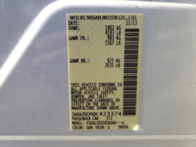 Photo 10 from auction – 2013 NISSAN LEAF S with VIN 1N4AZ0CPXDC423374