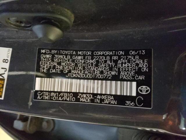 Photo 10 from auction – 2013 TOYOTA PRIUS with VIN JTDKN3DU0D1700772