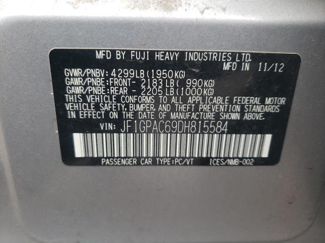 Photo 10 from auction – 2013 SUBARU IMPREZA PR with VIN JF1GPAC69DH815584