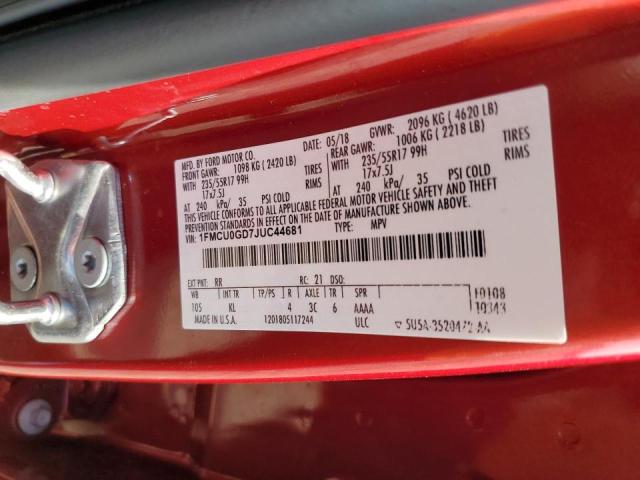 Photo 10 from auction – 2018 FORD ESCAPE with VIN 1FMCU0GD7JUC44681