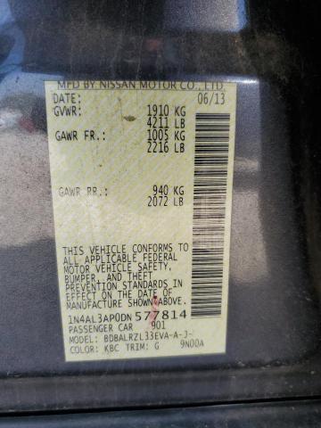 Photo 10 from auction – 2013 NISSAN ALTIMA 2.5 with VIN 1N4AL3AP0DN577814