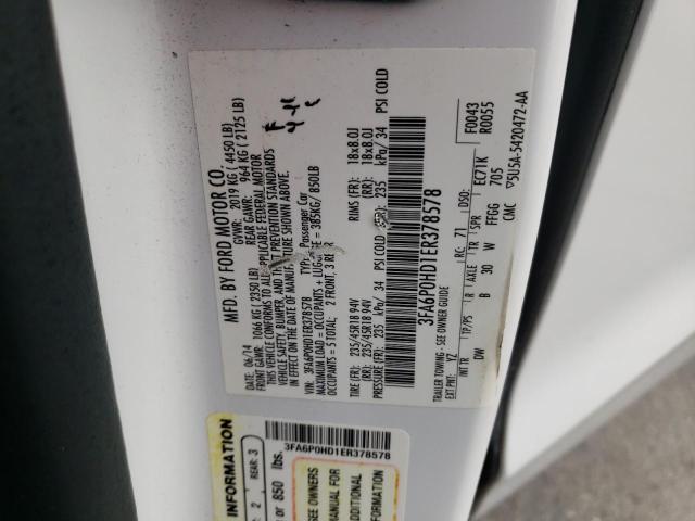 Photo 10 from auction – 2014 FORD FUSION SE with VIN 3FA6P0HD1ER378578