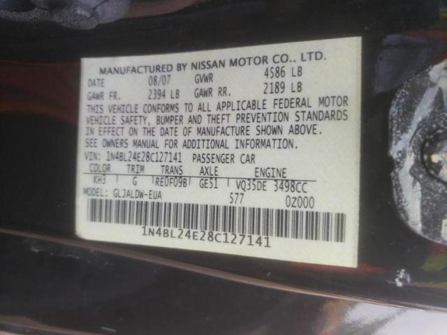 Photo 10 from auction – 2008 NISSAN ALTIMA with VIN 1N4BL24E28C127141