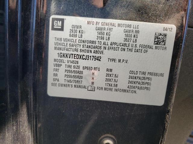 Photo 10 from auction – 2012 GMC ACADIA DEN with VIN 1GKKVTEDXCJ317942