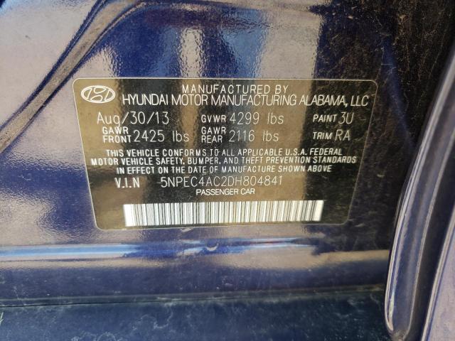 Photo 10 from auction – 2013 HYUNDAI SONATA SE with VIN 5NPEC4AC2DH804841