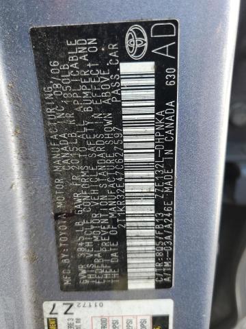 Photo 10 from auction – 2007 TOYOTA COROLLA MA with VIN 2T1KR32E47C627597