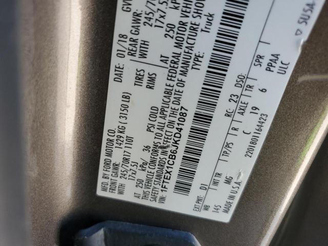 Photo 10 from auction – 2018 FORD F150 SUPER with VIN 1FTEX1CB6JKD41087