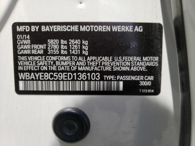 Photo 10 from auction – 2014 BMW 750LI with VIN WBAYE8C59ED136103