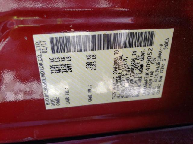 Photo 10 from auction – 2017 NISSAN MAXIMA 3.5 with VIN 1N4AA6AP2HC409052