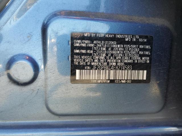Photo 10 from auction – 2014 SUBARU XV CROSSTR with VIN JF2GPBKC4EH274583