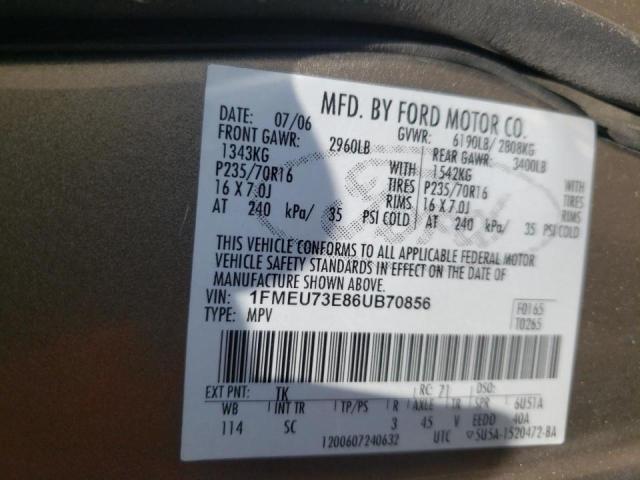 Photo 10 from auction – 2006 FORD EXPLORER X with VIN 1FMEU73E86UB70856