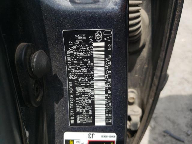Photo 10 from auction – 2012 TOYOTA COROLLA BA with VIN 2T1BU4EE0CC785980
