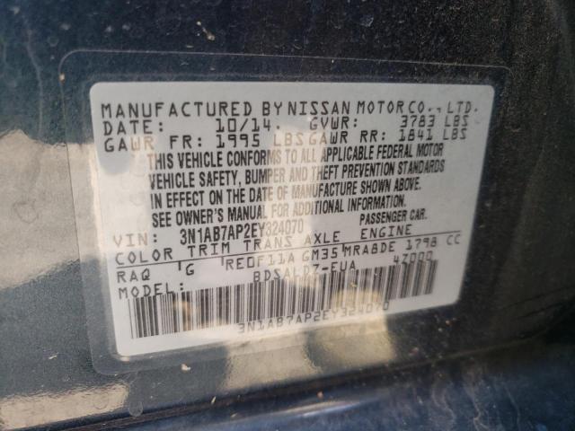 Photo 10 from auction – 2014 NISSAN SENTRA S with VIN 3N1AB7AP2EY324070