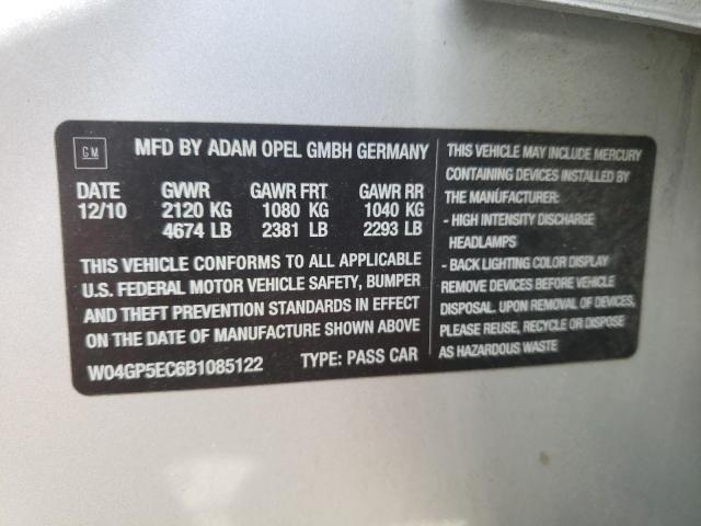 Photo 10 from auction – 2011 BUICK REGAL CXL with VIN W04GP5EC6B1085122