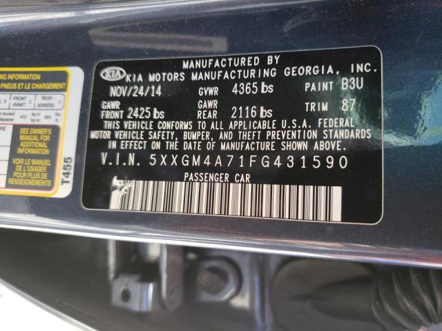 Photo 10 from auction – 2015 KIA OPTIMA LX with VIN 5XXGM4A71FG431590