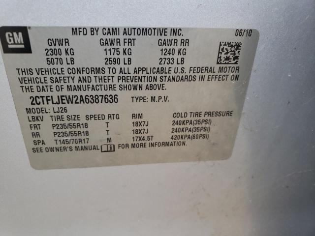 Zdjęcie 10 z aukcji – 2010 GMC TERRAIN z VIN 2CTFLJEW2A6387636