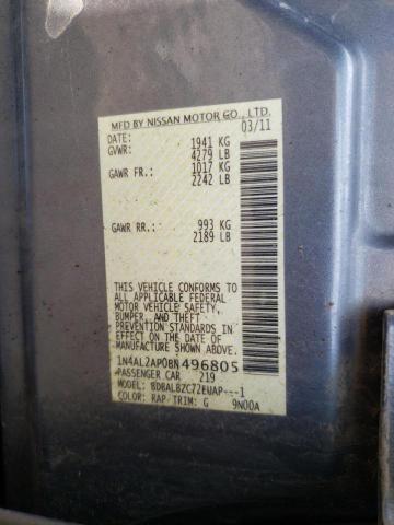 Photo 10 from auction – 2011 NISSAN ALTIMA BAS with VIN 1N4AL2AP0BN496805
