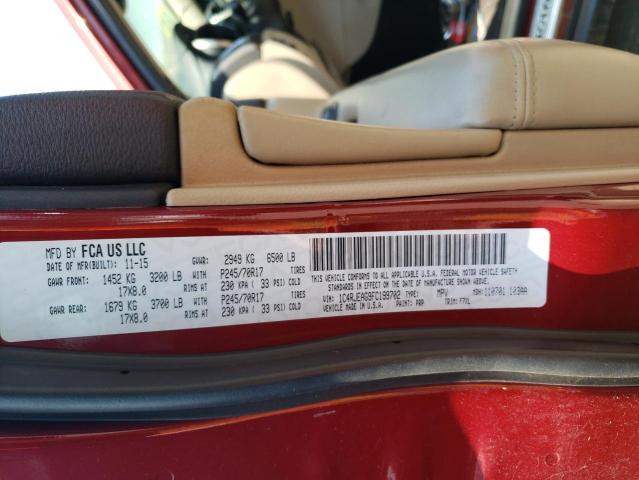 Photo 10 from auction – 2015 JEEP GRAND CHER with VIN 1C4RJEAG9FC199702