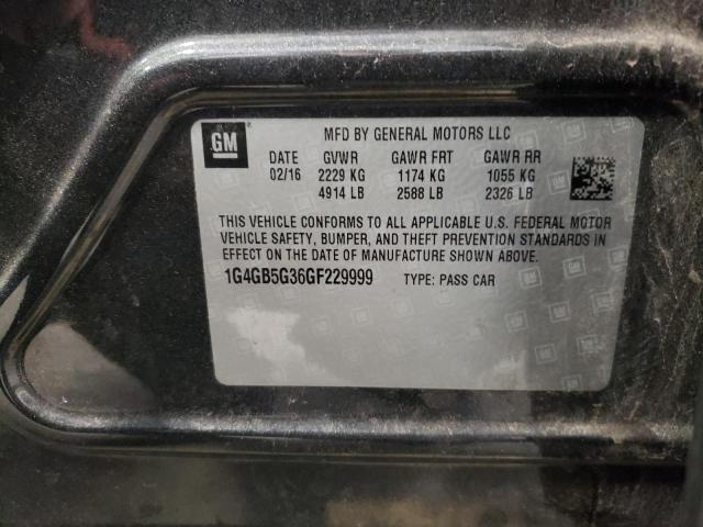 Photo 10 from auction – 2016 BUICK LACROSSE with VIN 1G4GB5G36GF229999