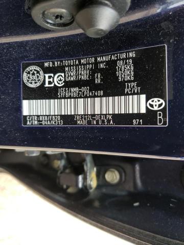 صورة رقم 10 من المزاد - 2020 TOYOTA COROLLA LE مع VIN 5YFBPRBE7LP047408