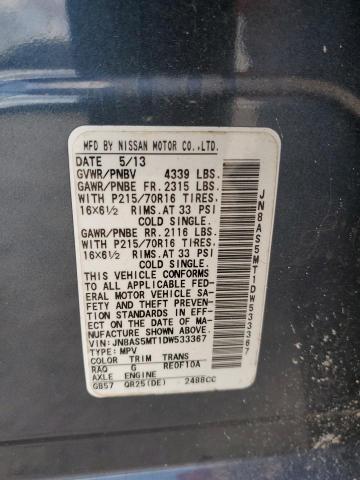 Photo 10 from auction – 2013 NISSAN ROGUE S with VIN JN8AS5MT1DW533367